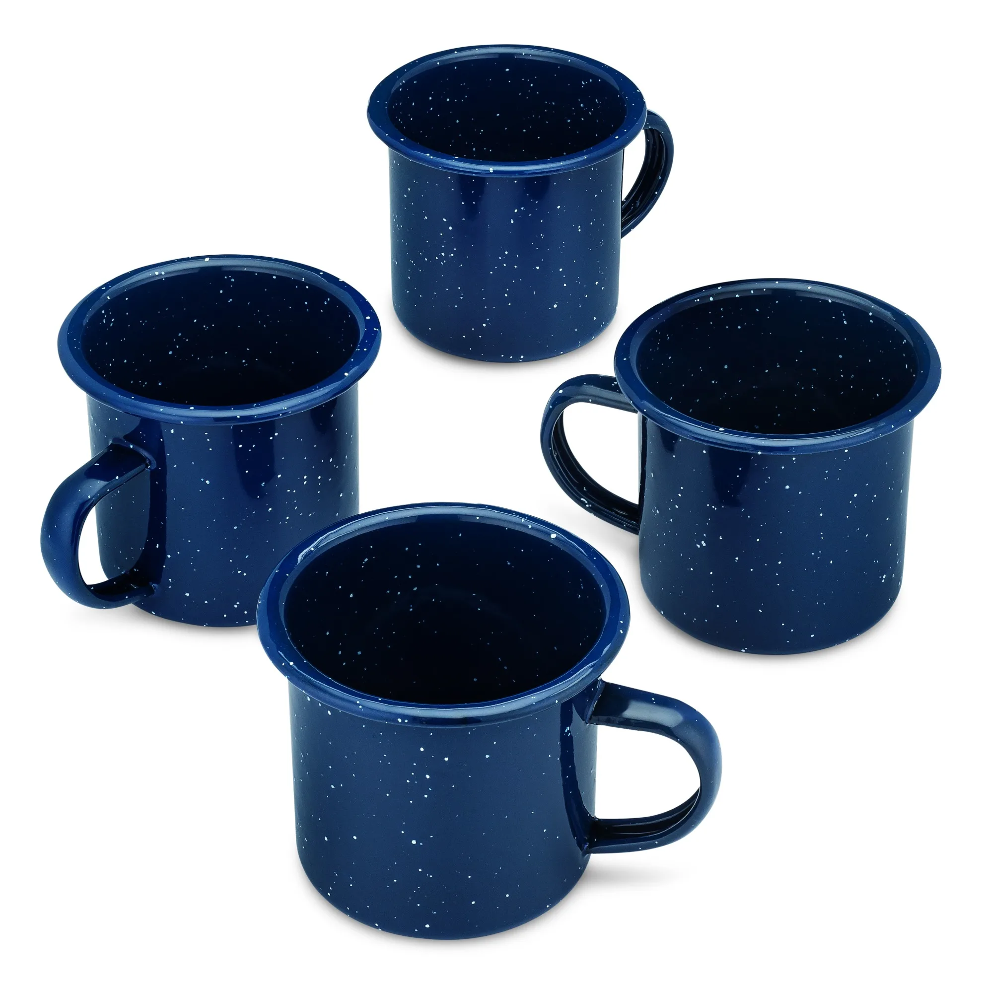 Classic Enamel Mug Camping Set of 4 Blue Classic Enamel Mug Camping Set of 4 Blue