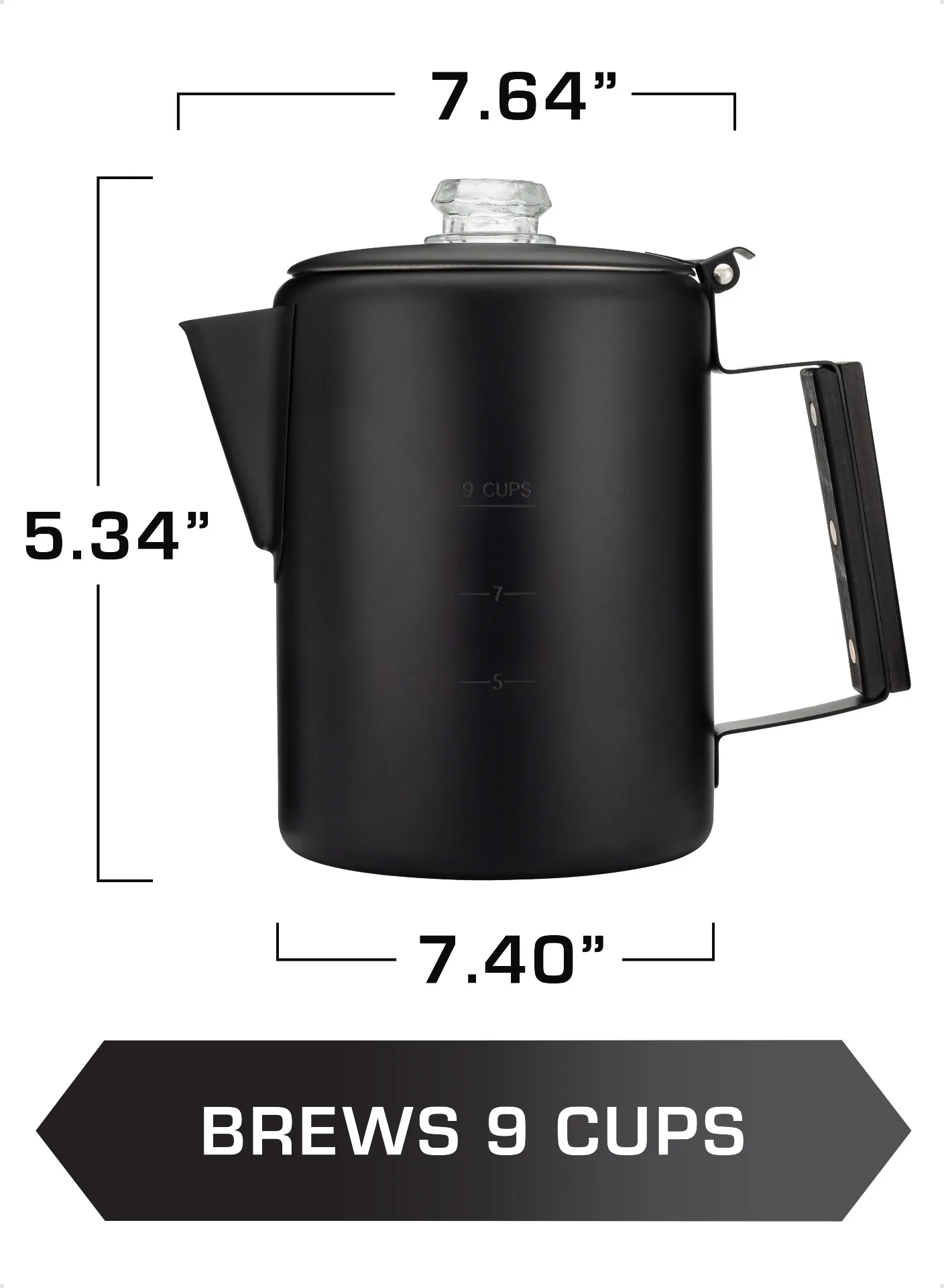 Camping Coffee Pot Black 9 Cup Percolator Camping Coffee Pot Black 9 Cup Percolator