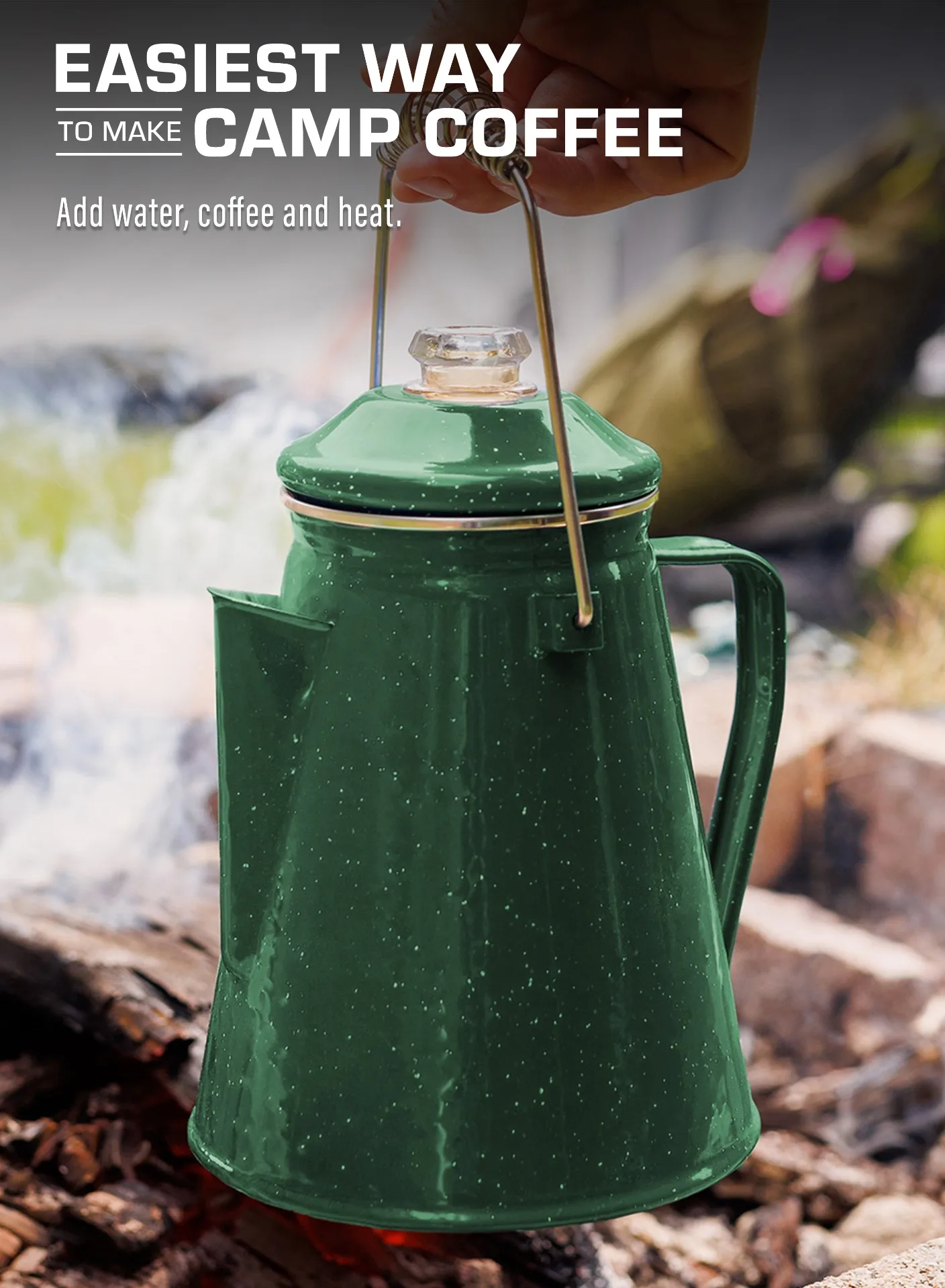 Green Percolator for Camping Green Percolator for Camping