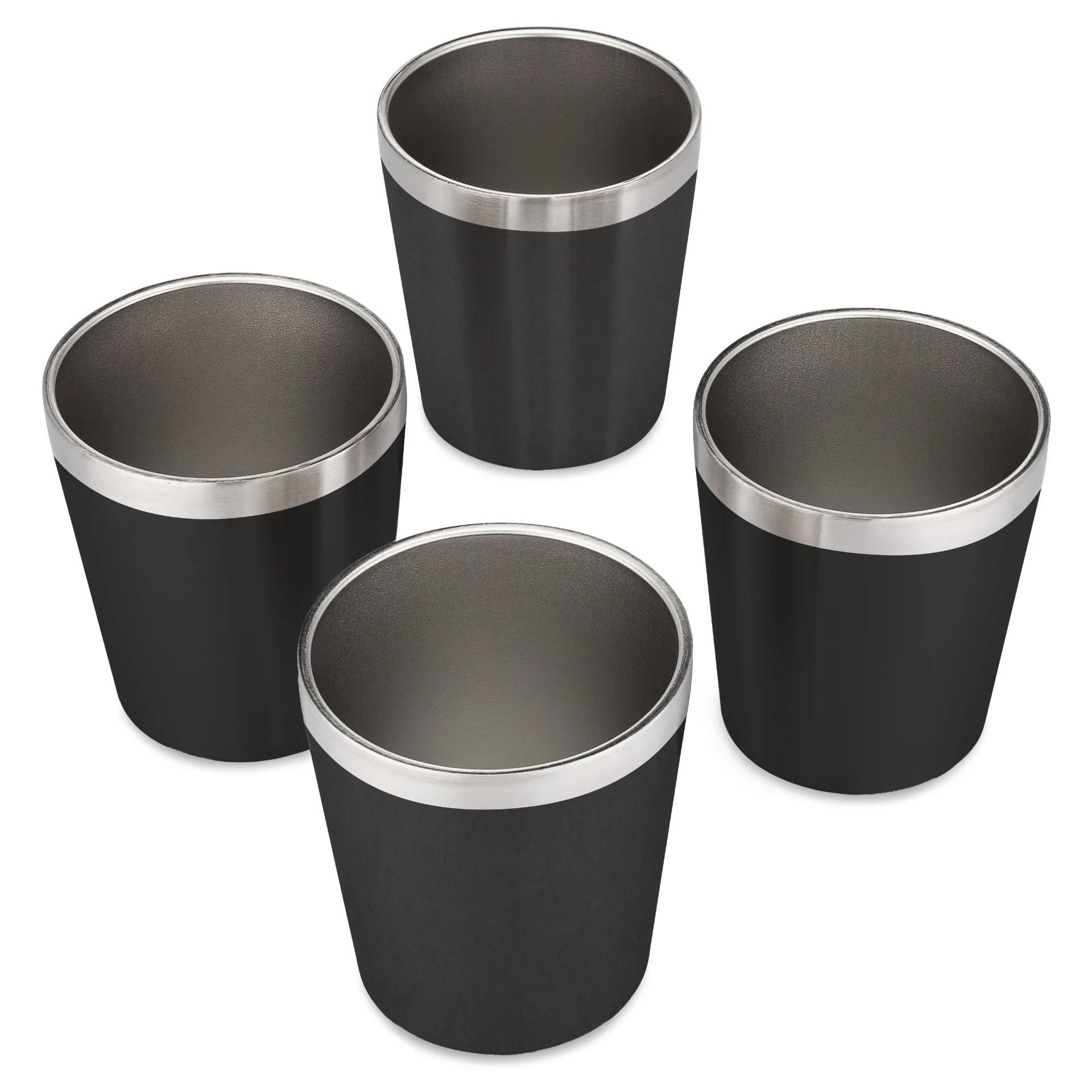 Metal Kids Cup Set 10oz Stainless Steel Camping Cup Set of 4