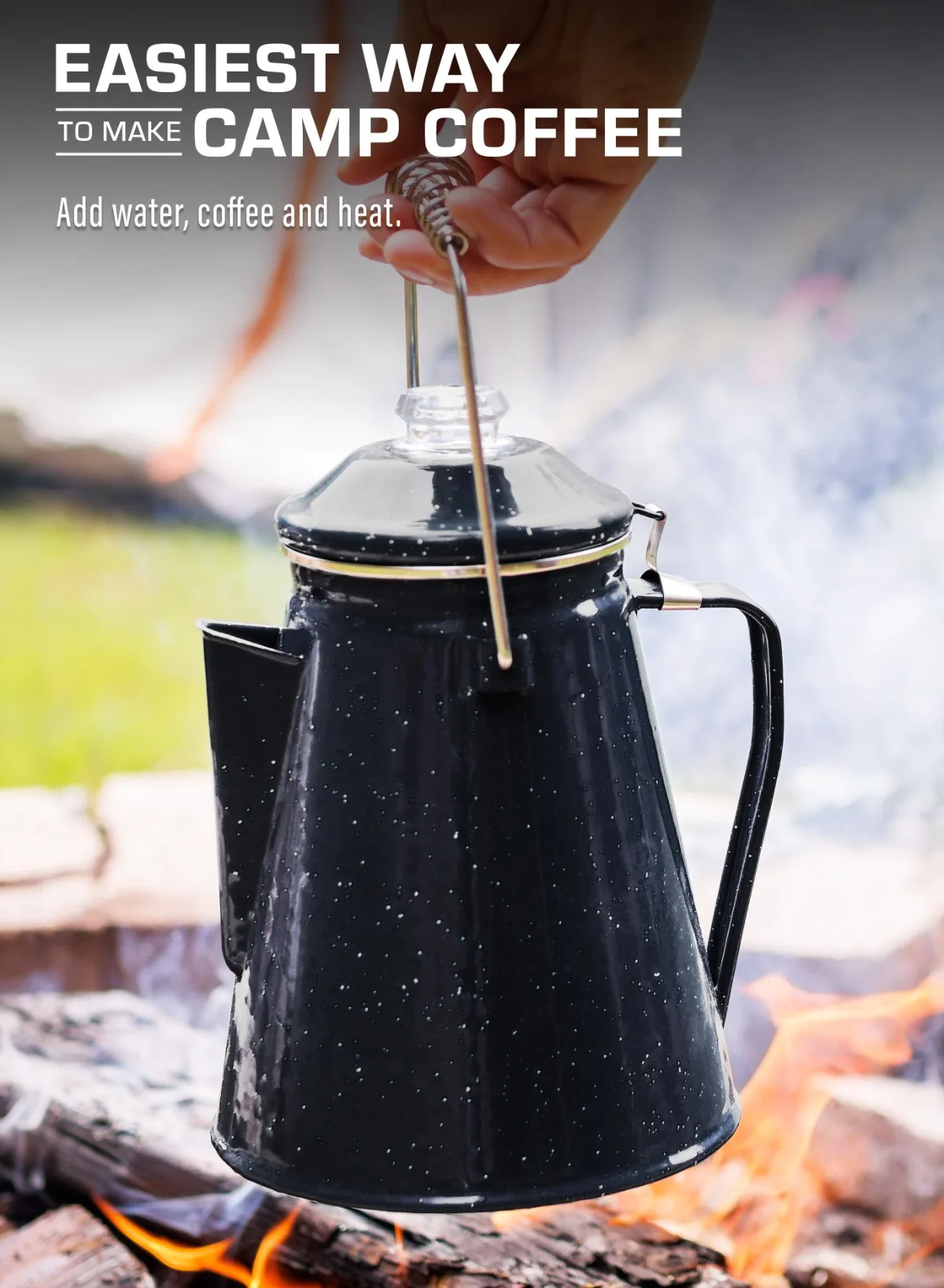 Camping Coffee Pot Black Enamel Camping Coffee Pot Black Enamel