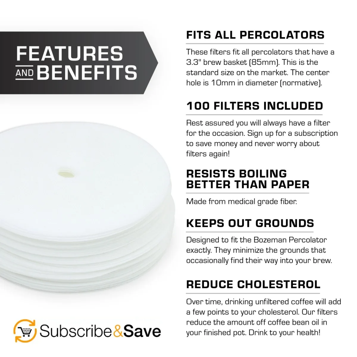 Enamel Percolator Disc Filters